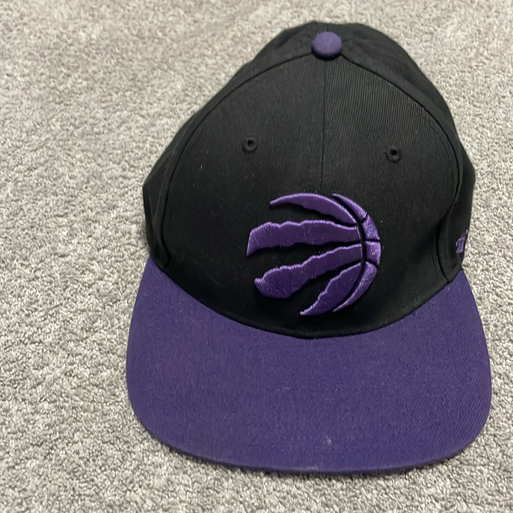 EC 47 Toronto Raptors Flat Brim Hat - Black / Purple - Adjustable
